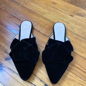 J.Crew Pointed Toe Slides In Velvet